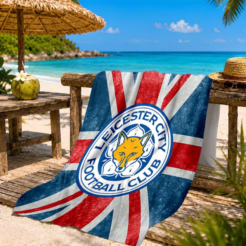 Fc Crest Design Printed Microfiber Beach Towel, Soft And Absorbent, Quick-Dry, Ideal for Summer Travel, Beach Essential, Swimming Pool