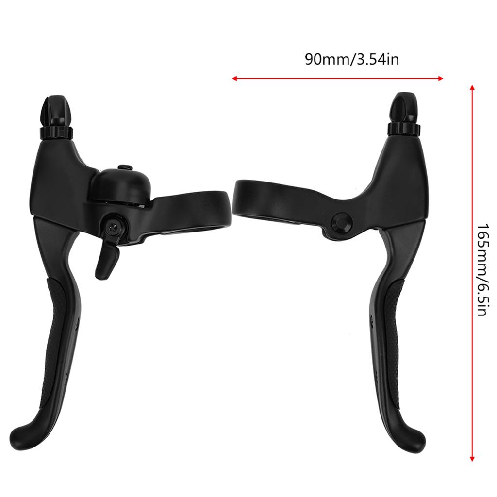 A Pair Aluminium Alloy Left Right Brake Lever Handle for Bicycle Bike Cycling Equipment AccessoryWithout Bell