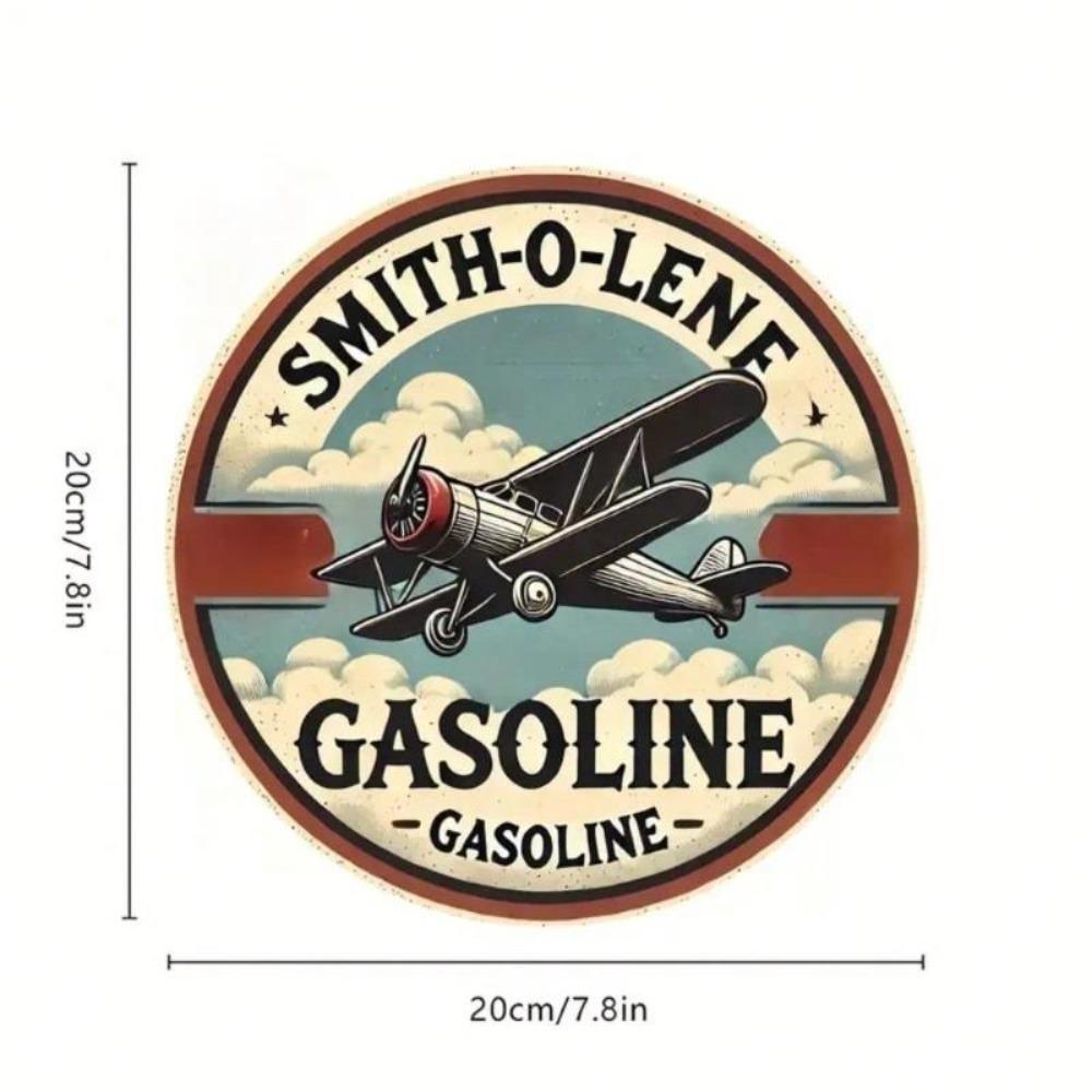 Smith O Lene Retro Metal Tin Sign Vintage Aviation Wall Decor Garage Bar Man Cave Weatherproof Round Aluminum Gift