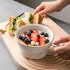 Old Time Retro Large Diameter Oat Cup Breakfast Cup Retro Ceramic Cup Household Cereal Cup Water Cup