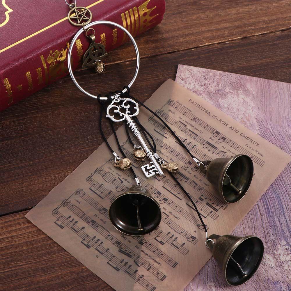 Craft Handmade Hanging Witch Bell Vintage Retro Metal Pendant Creative Novelty Prayer Bell Balcony