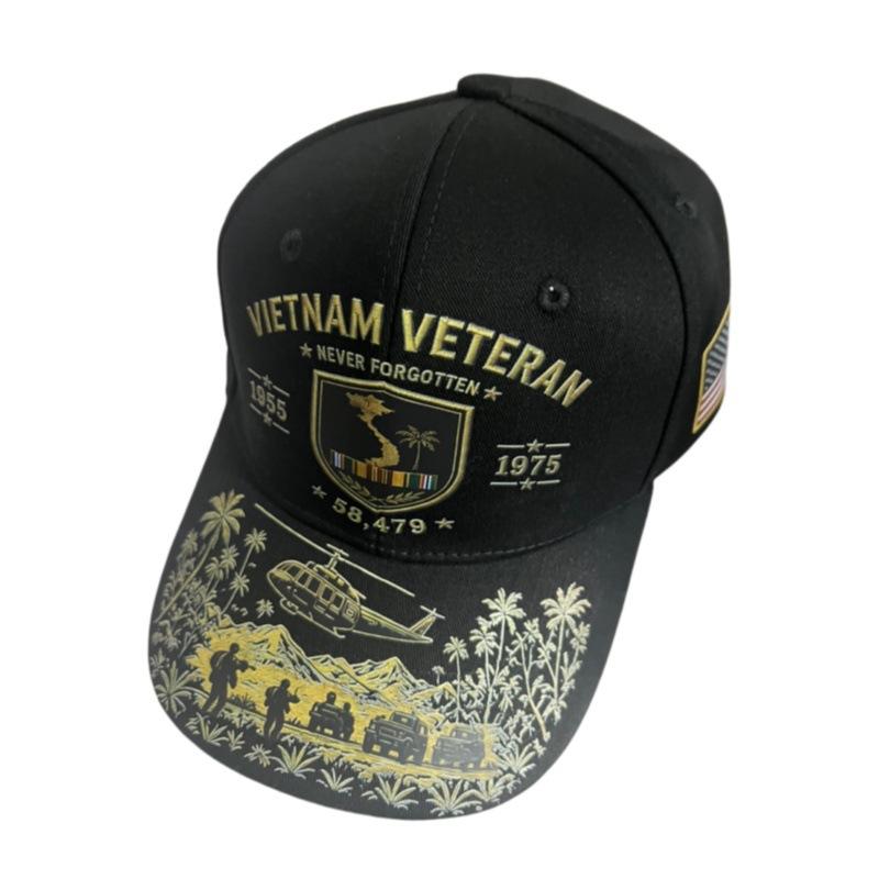 USA - Memorial Printed Hat Men's Old Soft Top Baseball Cap Duck Tongue