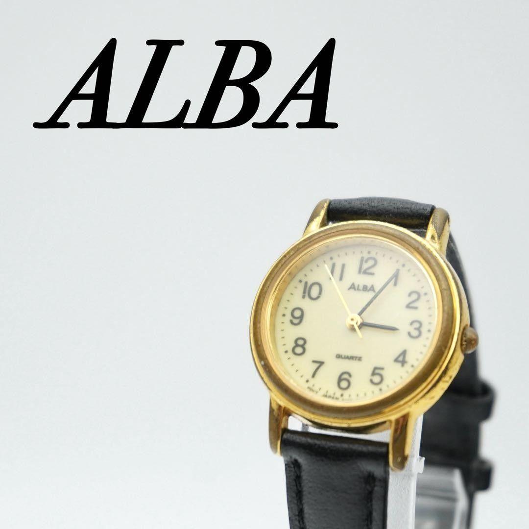 [New battery] ALBA Y136-6A80 ladies watch gold quartz Alba working item