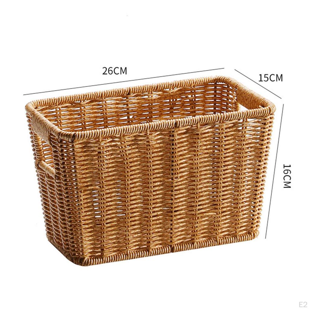 Decorative Storage Bin Sundries Baskets Desktop Basket Woven for Household