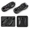 Pour Porsche Boxster Cayman Panamera Cayenne 911 Housse de Clé de Voiture 918 997 991 Étui à Clés en Fibre de Carbone Accessoires de Voiture Housse de Protection