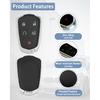 Key Fob Cover Replacement Fits for 2014- Cadillac ATS CTS CT6 XT4 XT5 XT6 XTS SRX Keyless Entry Key Fob Case Shell HYQ2AB