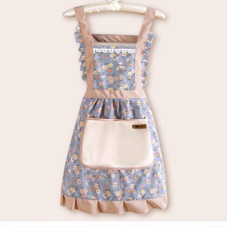 Stylish Stain-Proof Cotton Canvas Kitchen Apron - Breathable & Wear-Resistant Cooking Coveralls