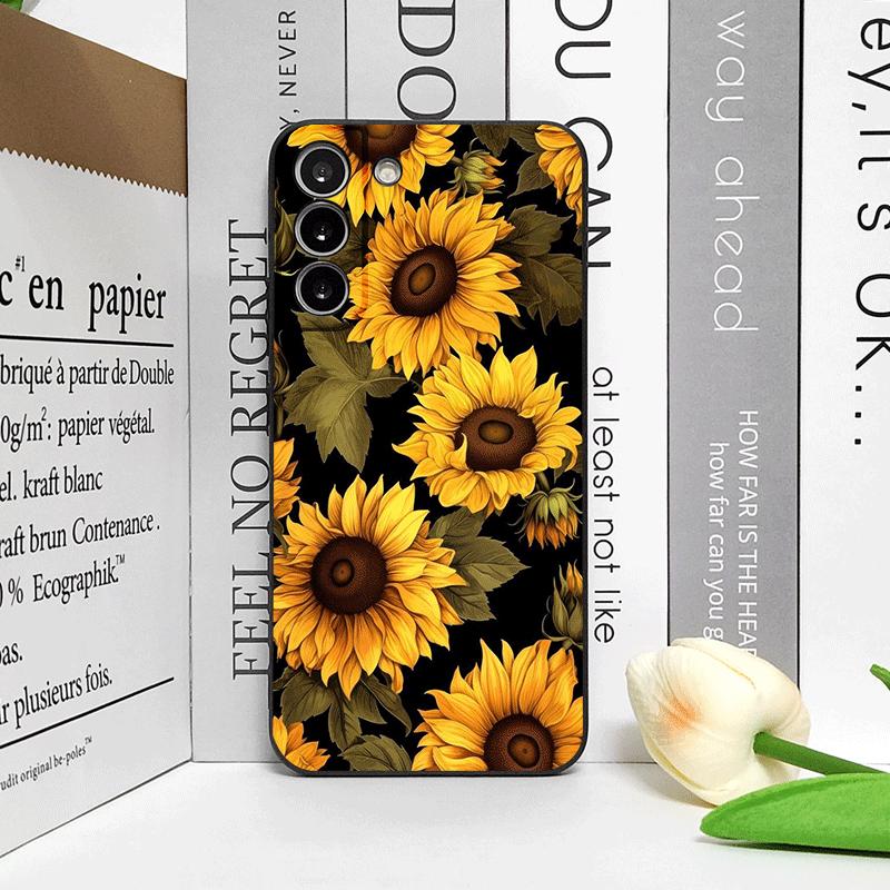 Etui na telefon z żywym wzorem słoneczników dla Huawei Mate 60 50 40 Pro Nova 13 12 10 SE 11 PRO P60 P50 P40 Pro Plus Miękkie etui