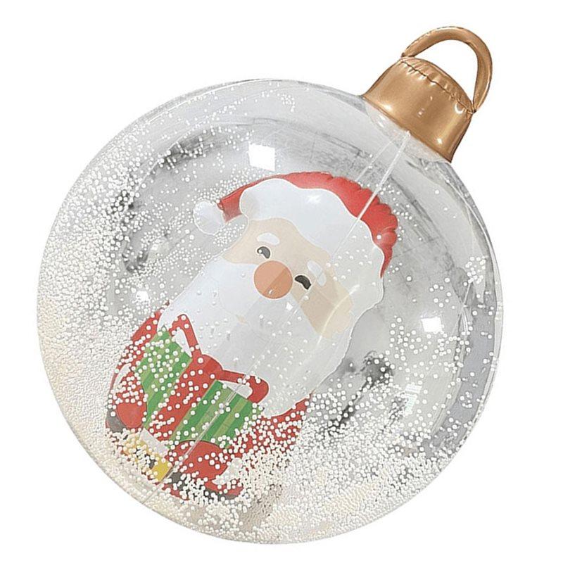 ABGR-Inflatable Christmas Balls Light Up PVC Giant LED Christmas Balloon Giant LED Christmas Balloon