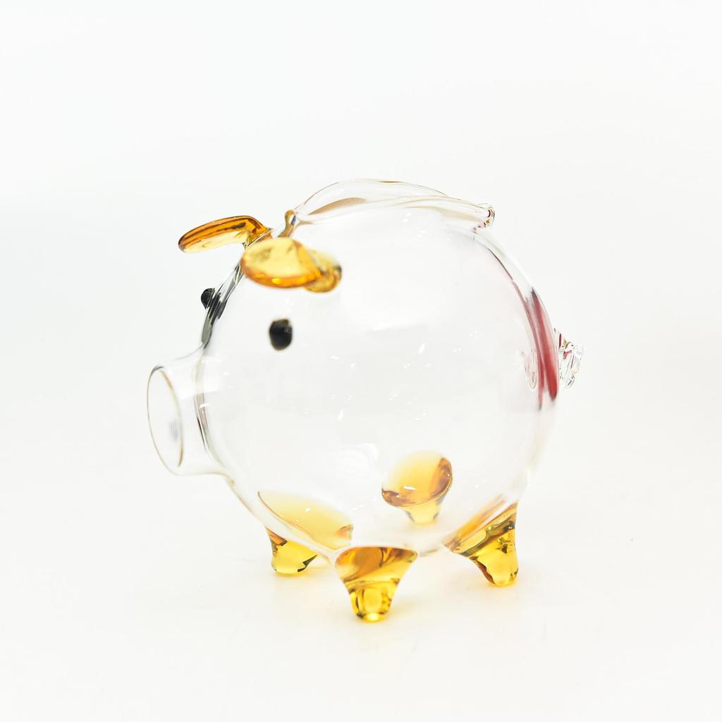 Mini Golden Bean Borosilicate Glass Piggy Bank & Wishing Bottle