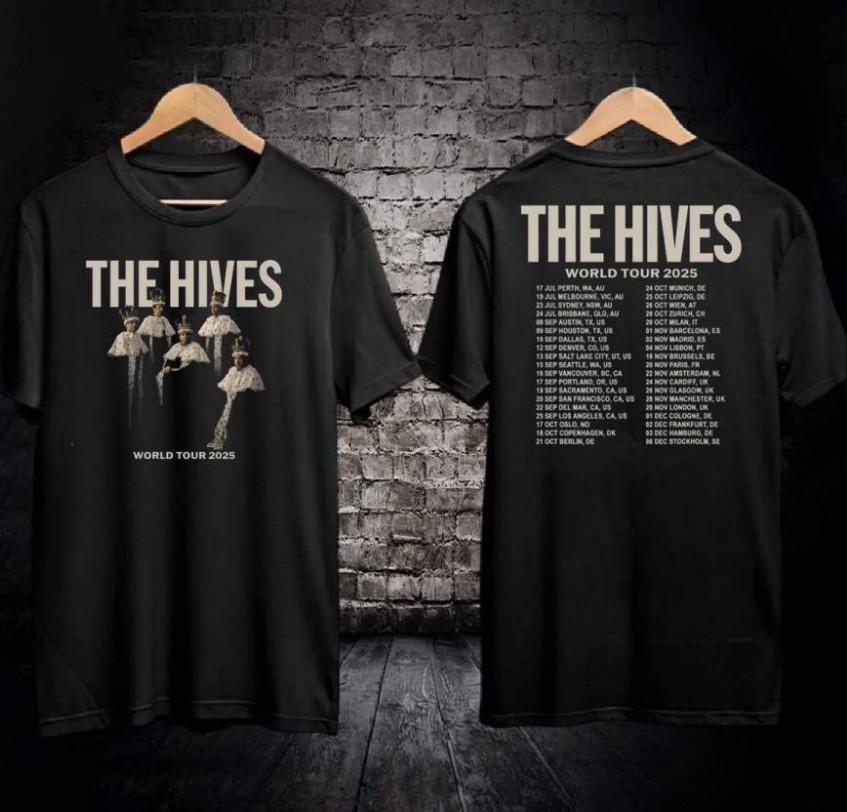 The Hives World Tour 2025 Tshirt size S5XL Unisex T-Shirt S