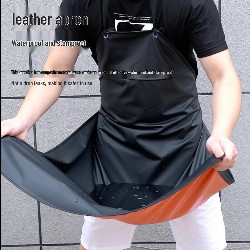 Heavy-Duty Waterproof Leather Work Apron