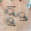 Detachable Stainless Steel Curved Barbell Threaded Spike Eyebrow Cartilage Piercing Earrings For Women Y2K Party Jewelry Gifts