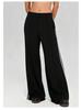 Women's Loose Wide-Leg White Striped Casual Pants - Anti-Pilling Modal, Autumn/Winter Collection