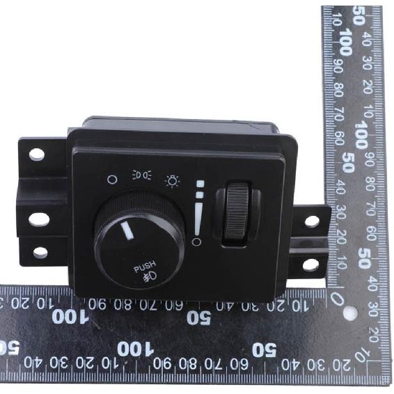 EUPLI 56049116AB Front Headlight Switch, Black, Lever Actuator, Manual Operation, Plastic Material, Fit 2006-2009 Dodge Durango