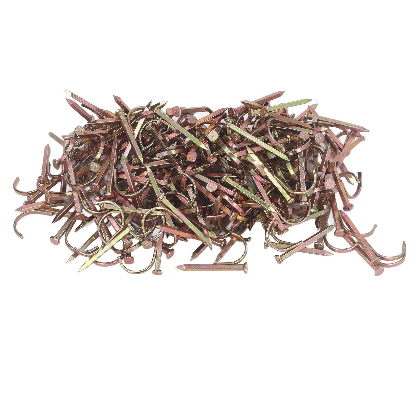 

200 шт. Гвоздь для крепления труб Сталь 45 Оцинкованный Прочный Гвоздь для защиты от ржавчины в трубном кабельном зажиме