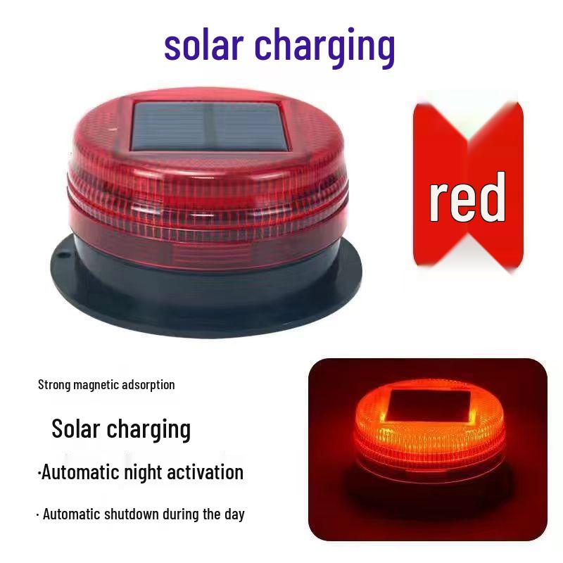 Magnetic LED Solar Strobe Light for Car Roof & Traffic Safety