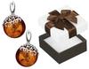 Silver Heart Stud Earrings with Amber Women' Heart Studs 925