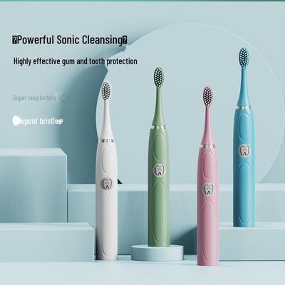 Rechargeable Sonic Electric Toothbrush with Soft Bristles for Adults.