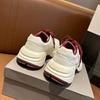 Leather Platform Dad Shoes Women's Autumn and Winter New Retro Versatile Light Feet Small Casual Sports White Shoes