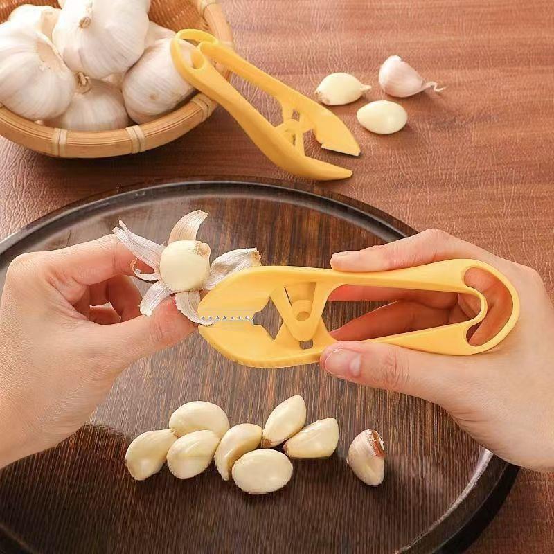 Remove Garlic Peels with Stainless Steel Garlic Peeler with Convenient Tong Design