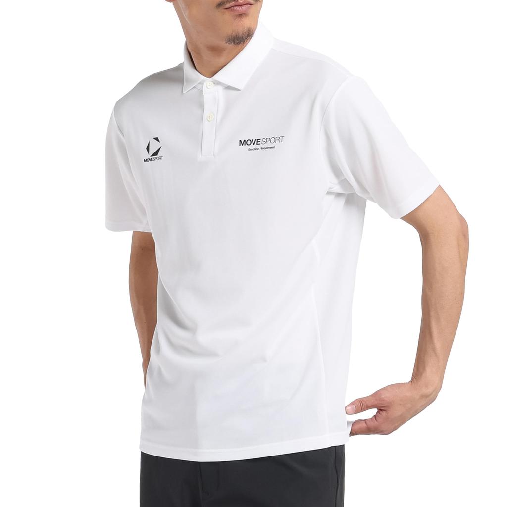 Move Sports Short Sleeve Polo Shirt Descente Stretch Training Shirt [Amazon Exclusive] Men's WH00(ST5SHSZ2MB) XA, Moisture-Wicking, Quick-Drying,