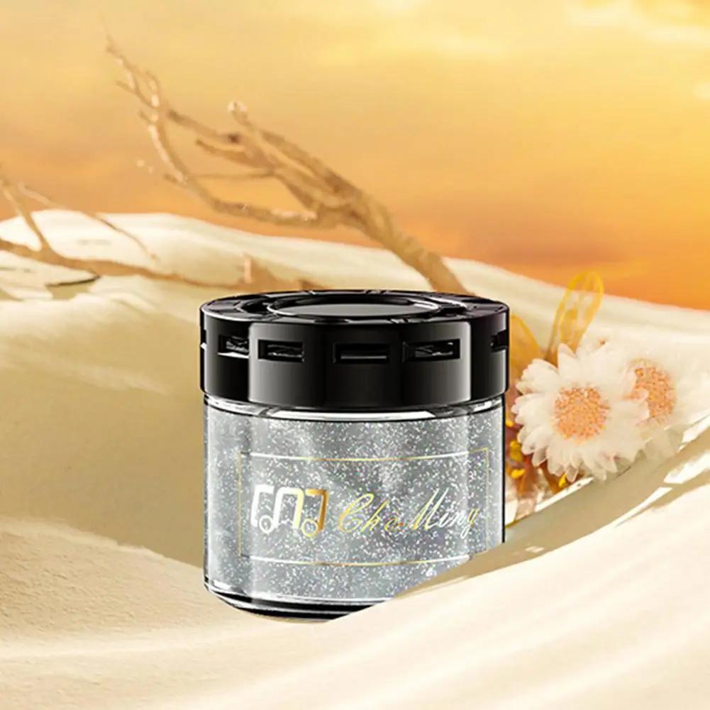Solid Car Air Freshener with Long-Lasting Botanical Fragrance, Cup Holder Design Deodorizer