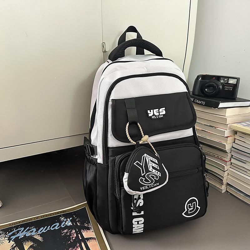 Leisure Backpack Outdoor Travel Backpack Simple Multifunctional Backpack Student High Value Large Capacity Student School Bag чёрный