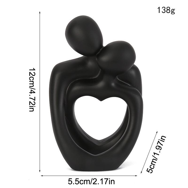 Romantic Love Sculpture Resin Figurine Ornament Creative Abstract Couple Statue For Wedding Party Table Home Decoration