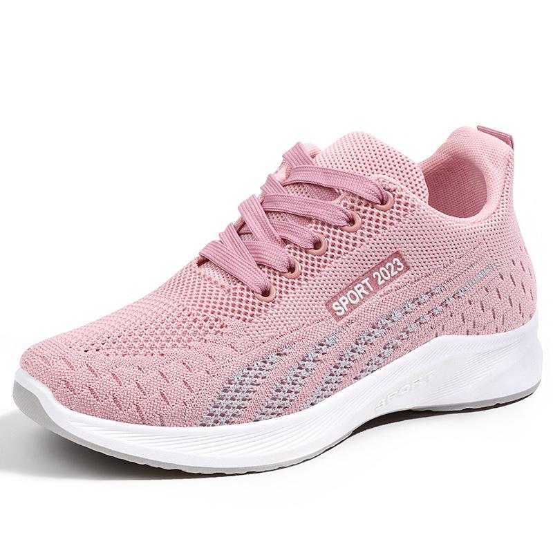

Fashion Women Sneakers Casual mesh shoes Summer Breathable Women Shoes Anti Slip Wear-resistant Platform Sneakers Zapatillas De Mujer 35 розовый