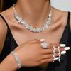 Fashion Rhinestone Necklace Set 4 - Piece Irregular Shape Minimalist Jewelry for Women Daily Wear