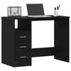 Desk with Drawers Black Oak Effect 102 x 50 x 76 cm