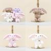 Rainbow Eared Long Rabbit Keyring Soft Stuffed Toy For Kids And Teens Cotton Pp