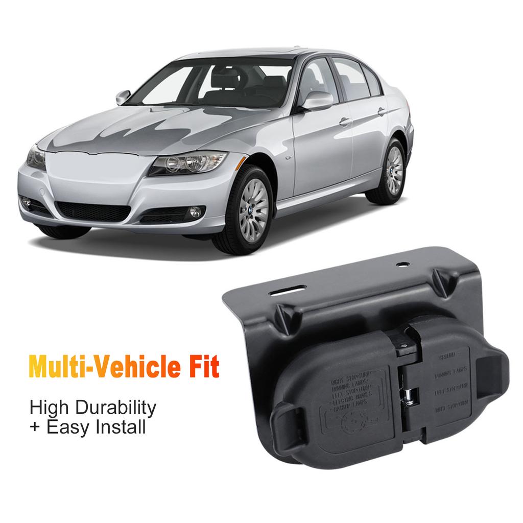 Trailer Plug Adapter Connector 7 Pin Round to 4 Flat 12V Stable Output for A Wide Range of Mainstream Car