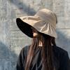 Summer Empty Top Wide Brim Sun Hat For Women Anti Uv Sunscreen Bucket Hat Female Sun Protection Outdoor Beach Cap