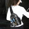 Fishing Bag with Rod Holder Waterproof Nylon Fishing Accessories Sling Bag Lightweight Outdoor Hiking Hunting Fishing Gear Single