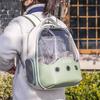 Portable Pet Carriers Bag Breathable Cat Dog Backpack Outgoing Travel Transparent Pets Handbag with Locking Safety Zippers