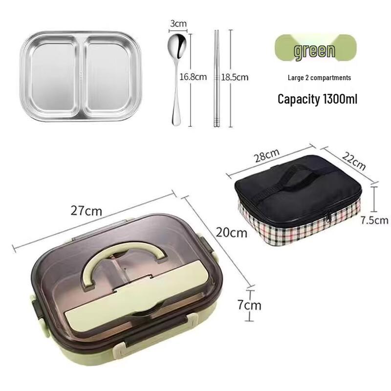 ZISIZ 304 Stainless Steel Insulated Lunch Box