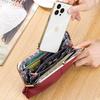 Premium Leather Long Clutch Wallet with Clasp - Large Capacity, Minimalist Design