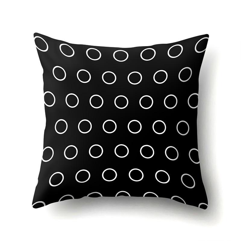 Polyester Pillow Case Geometric Decoration Home Petal Strip Printed Cushion Cover Bedside Cushion Cover Waist Cushion Cover