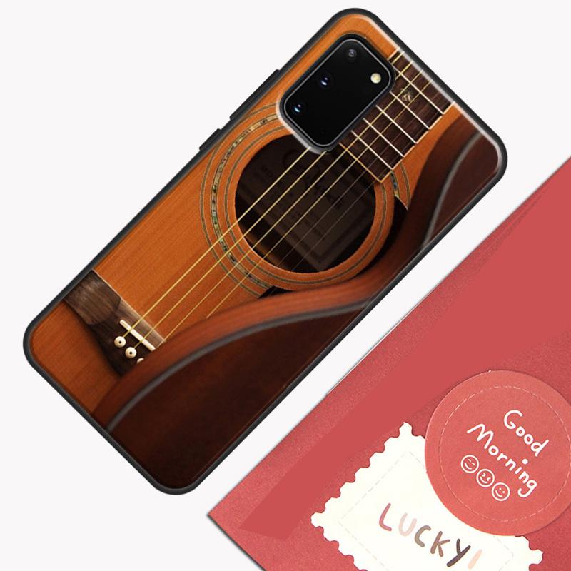Classic Wood Guitar Phone Case For Samsung Galaxy S25 S26 Ultra S20 S21 S22 S23 S24 Plus S9 S10 S25 FE Cover Shell