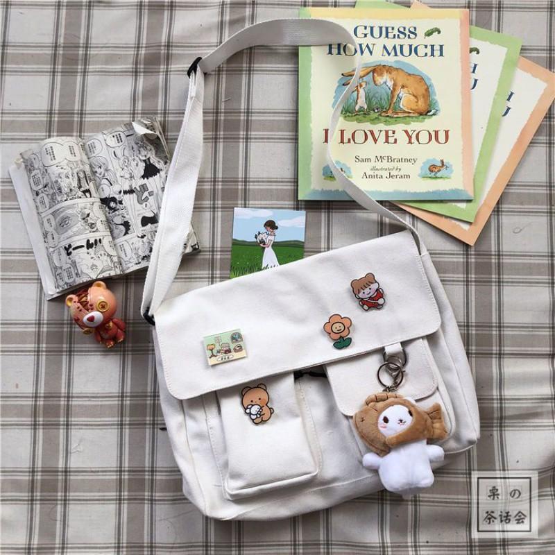 

Japanese Harajuku Cute Retro Girl Messenger Shoulder Bag Canvas Student School Female