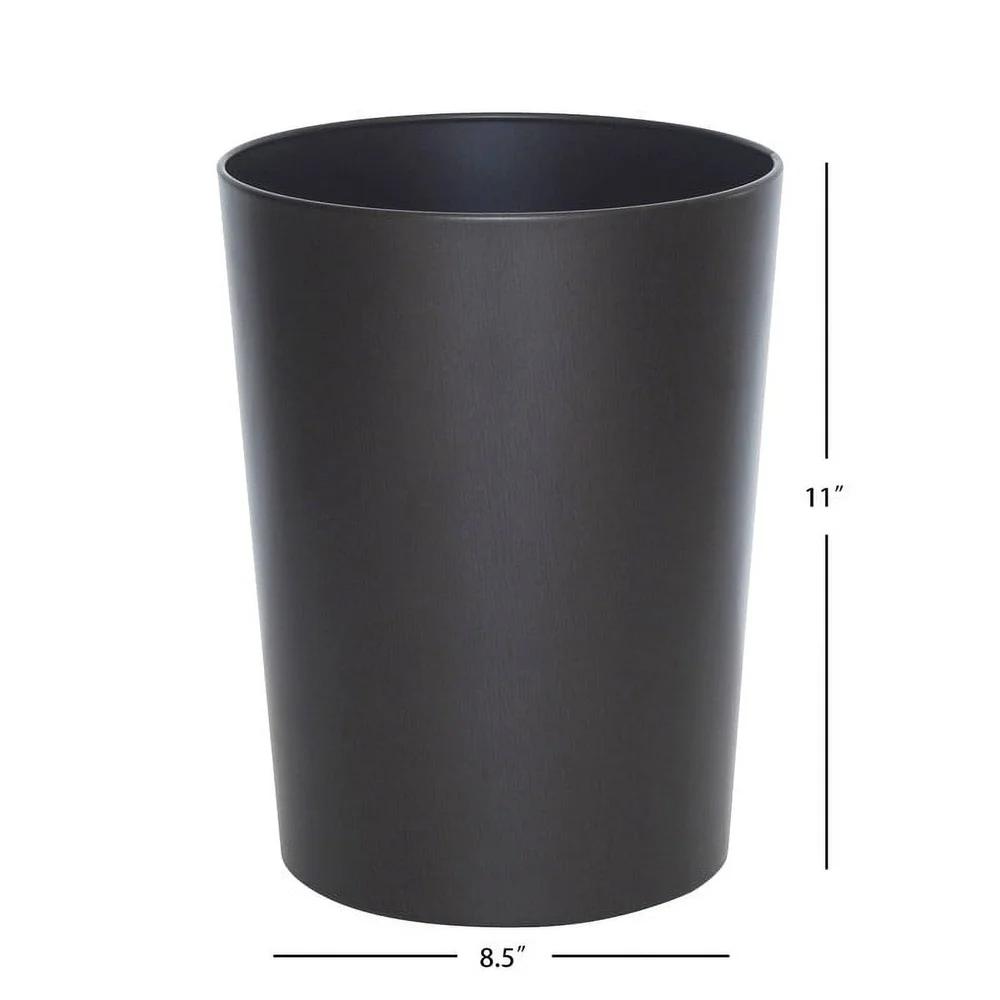 Bronze Metal Bathroom Wastebasket Decorative Trash Container Sleek Design Durable Open Top Indoor Use Household Bin