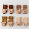 1Pair Bear Baby Socks Boy Floor Socks Winter Middle Tube Socks Cute Cotton Toddler Thick Girls Anti Slip Soled Soft
