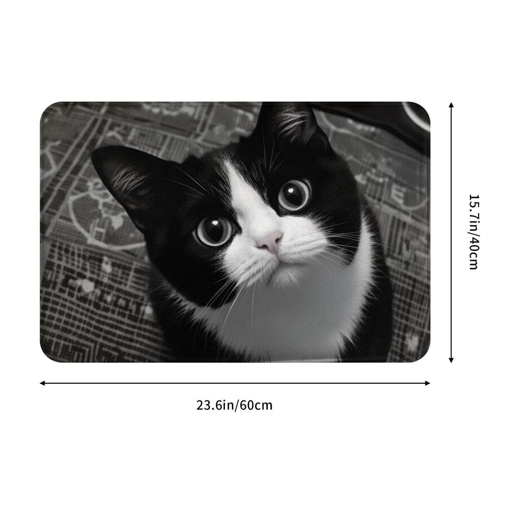 Funny Cute Cat Pet Lovers Front Door Floor Entrance Mat Indoor  Kitchen Bathroom Doormat Balcony Carpet Rug