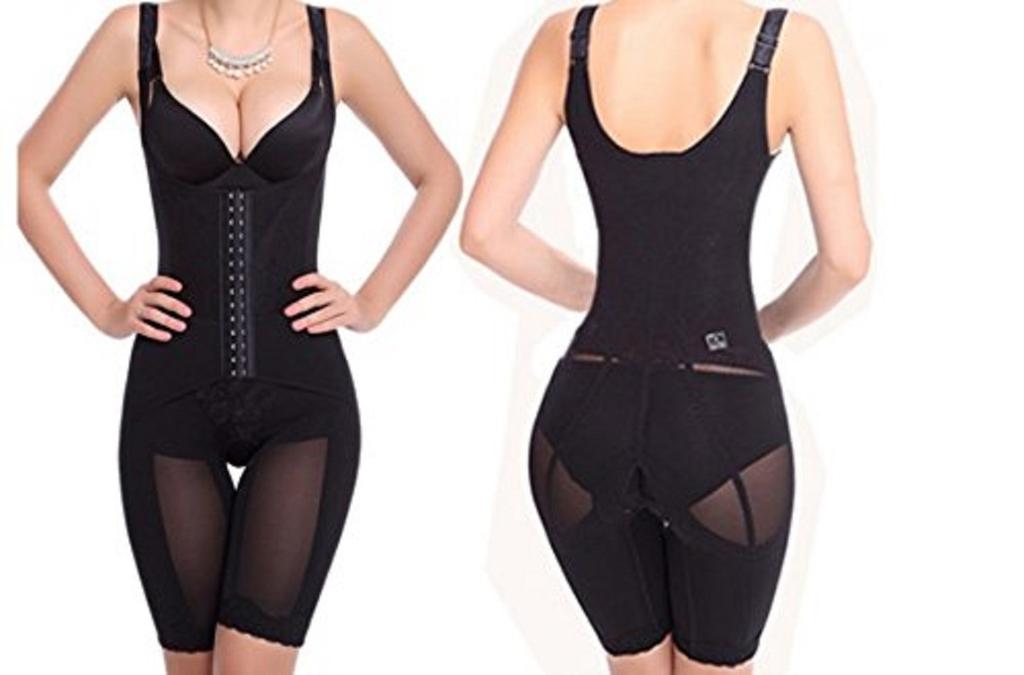 CREPUSCOLO The ultimate 3D cut luxury fabric bodysuit bust up body shaper hip up shapewear girdle underwear waistline! three-dimensional women's (XXL,