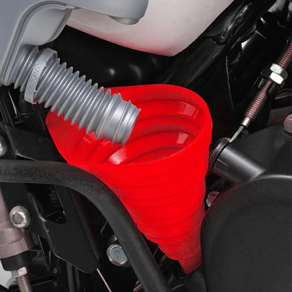 Trychtýř motoru Auto Univerzální trychtýř silikonové kapaliny Výměna kapaliny ostřikovače Skládací přenosný trychtýř pro výměnu motorového oleje do auta