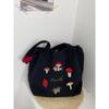 New letter printing bag women's large-capacity nylon shoulder bag casual versatile portable drawstring tote bag