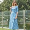 Lipbbam Creola Romona Maxi Long Wrap Dress 3 4 Sleeve Ldm10db01