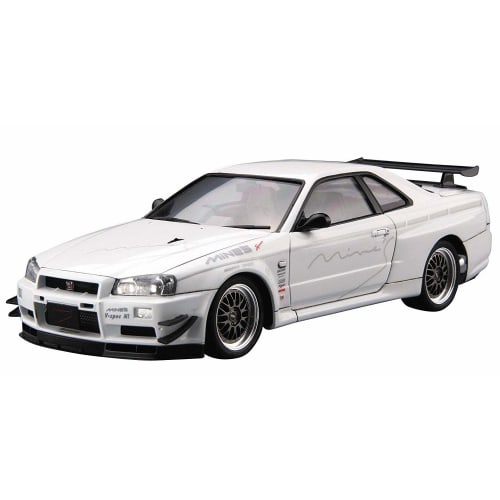 Aoshima Bunka Kyozai 1/24 The Tuned Car Series No. 34 Nissan Mines BNR34 Skyline GT-R 2002 Plastic Model